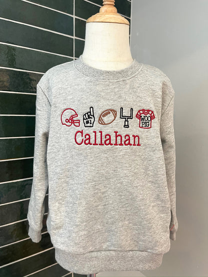 Game Day Icons Grey Crewneck