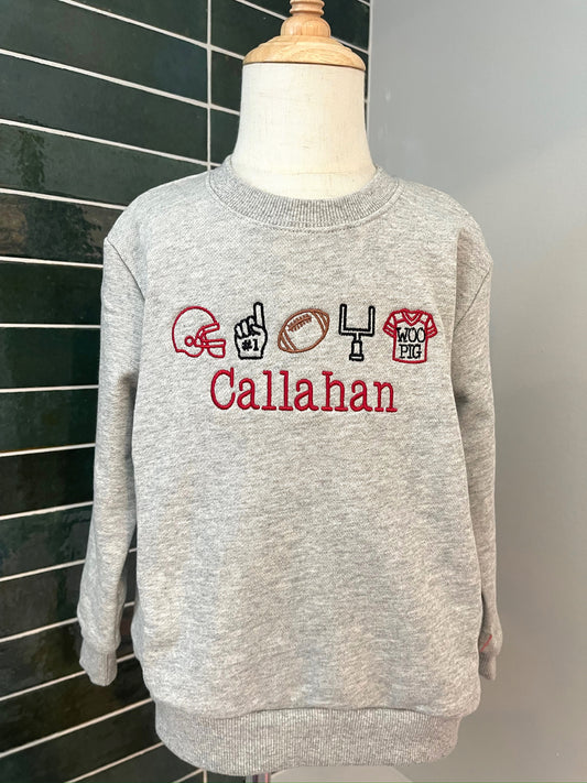 Game Day Icons Grey Crewneck