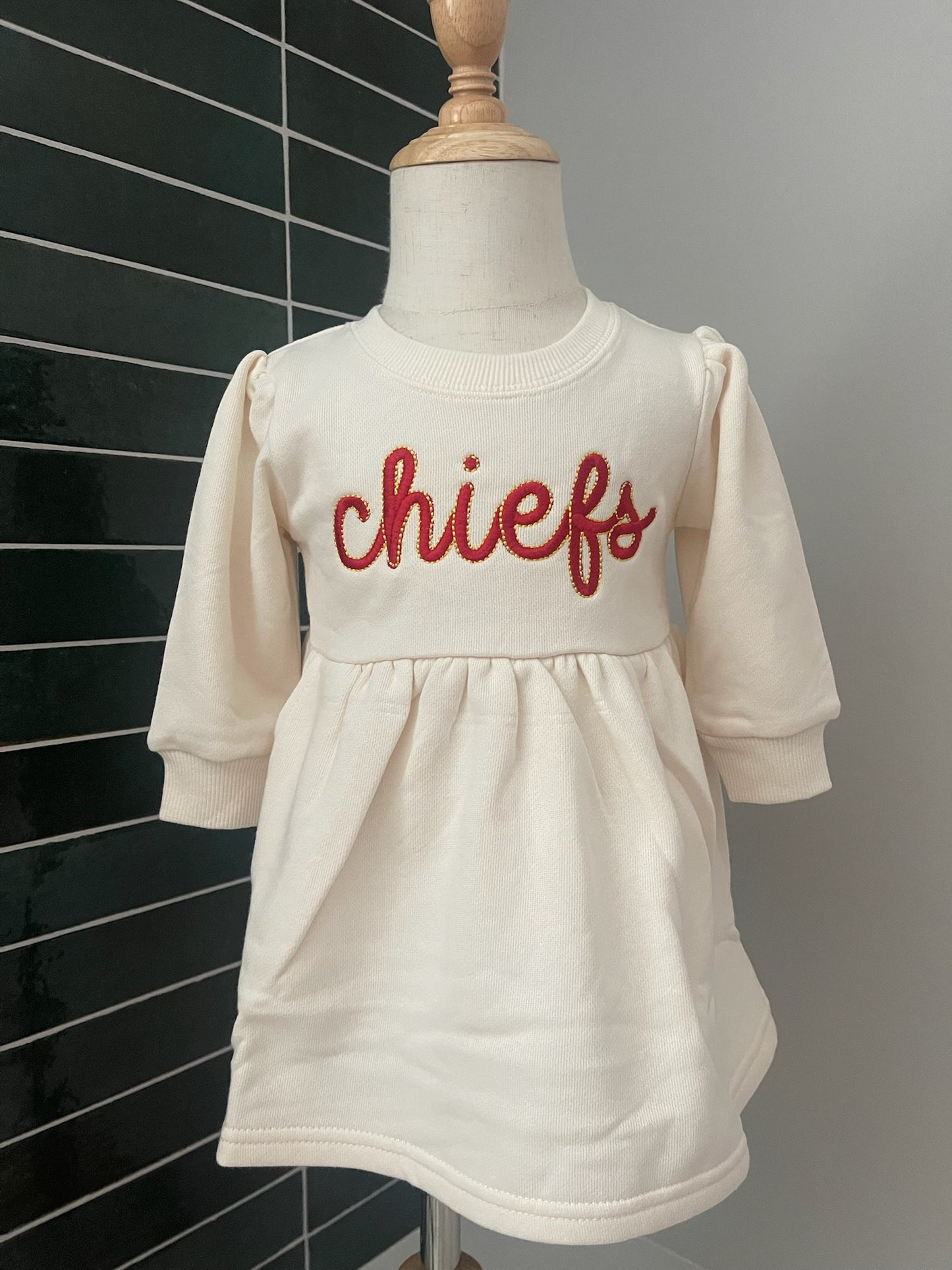 Chiefs "Bubbly Letter" Sweatshirt Dress