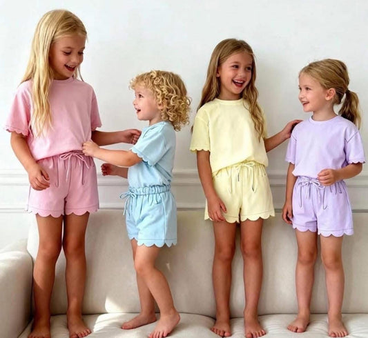 Scalloped Short Set- PREORDER