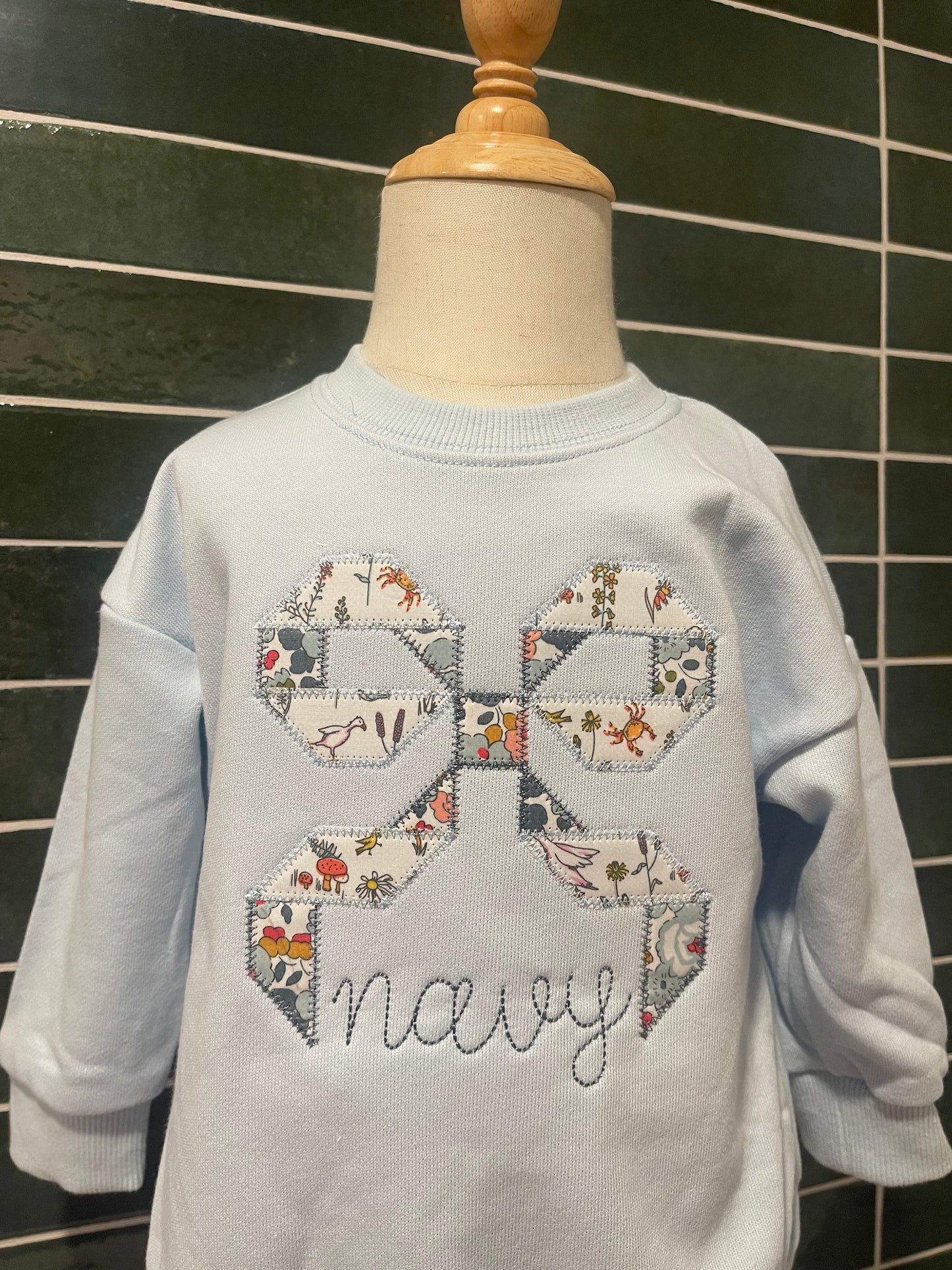 Patchwork Bow Applique