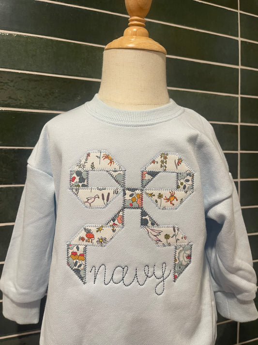 Patchwork Bow Applique